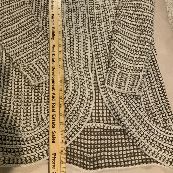 Pink Rose Brown Cream  L Cardigan Fall Normcore Scandi Girl - Picture 8 of 8